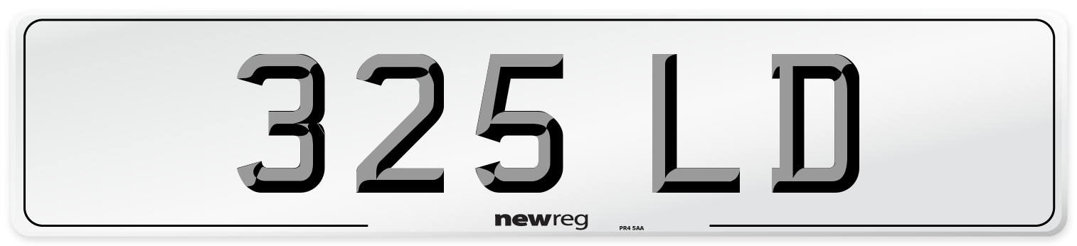 325 LD Number Plate from New Reg
